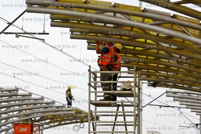 Gdansk Letnica. Budowa przystanku tramwajowego przy...
