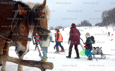 Stok narciarski w Wiezycy na Kaszubach. 05.03.2005...