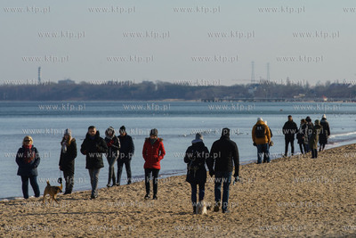 Plaża w Sopocie.13.02.2022 / fot. Anna Rezulak / KFP