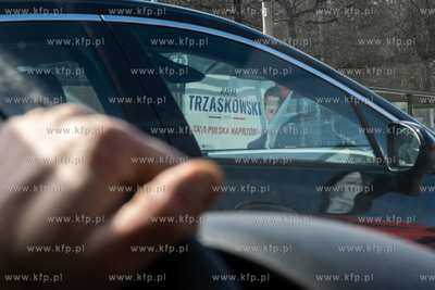 Gdańsk. Kampania wyborcza w Gdańsku. Nz. Palakat...