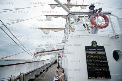 Gdynia. Meksykanski zaglowca Cuauhtemoc, ktory zacumowal...