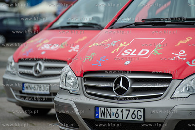 Gdynia. Skwer Kosciuszki. Lato z SLD. Leszek Miller...