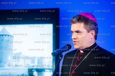 Gdansk. Wyspa Spichrzow. Uroczystosc wmurowania kamienia...