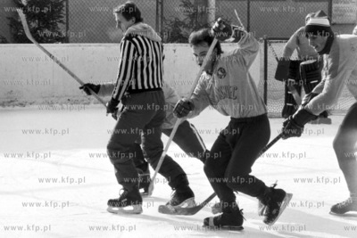 Turniej hokejowy na odkrytym lodowisko Olivii w Gdańsku...