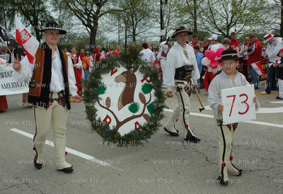Parada 3-majowa, chicagowskiej Polonii. Nz. przedstawiciele...