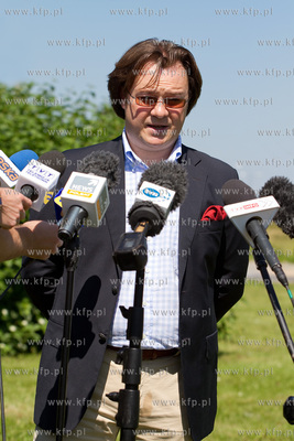 Gdansk, Rebiechowo. Konferencja prasowa dyrektora OLT...