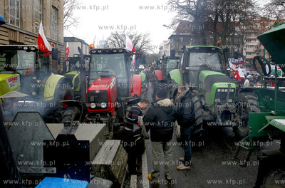 Protest rolnikow i zwiazkowcow Solidarnosci z zachodniopomorskiego...