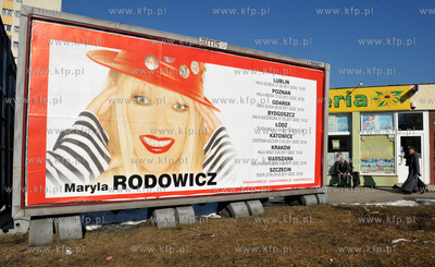 Gdansk. Zabianka. Bilboard zapowiadajacy trase koncertowa...