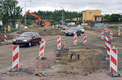 Budowa trasy WZ na ul. Kartuskiej w okolicach skrzyzowanie...