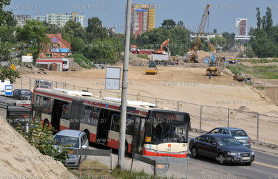 Gdansk, Bretowo. Budowa Nowej Trasy Slowackiego na...