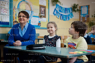 Gdansk. Zaspa. Szkola Podstawowa nr 92. Wizyta wiceministra...