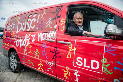 Gdynia. Skwer Kosciuszki. Lato z SLD. Leszek Miller...