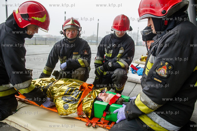 Stadion Energa Gdańsk. Ćwiczenia służb ratowniczych...