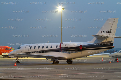 Gdansk, Rebiechowo. Nz. Cessna 680 Citation Sovereign...