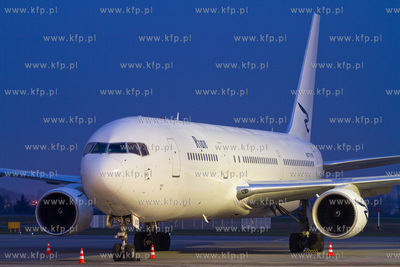 Gdansk, Rebiechowo. Nz. Boeing 767 Ryan International...