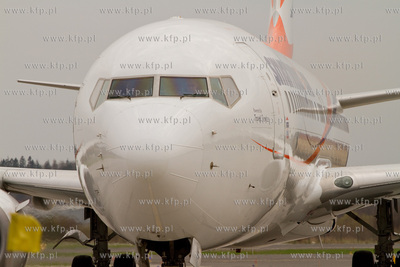 Port Lotniczy Gdansk im. Lecha Walesy. Nz. Boeing 737-800...