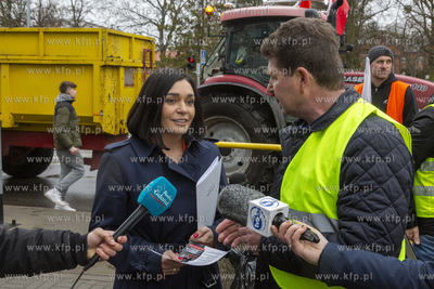 Ogólnopolski protest rolników.Akcja protestacyjna...