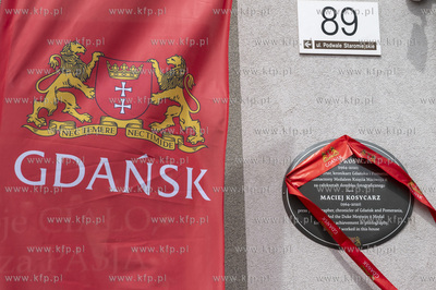 Gdańsk, Podwale Staromiejskie 89. Odsłonięcie tablicy...
