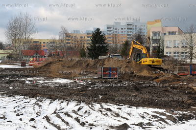 Gdansk Zaspa.Poczatek budowy hali targowej tzw. Nowej...