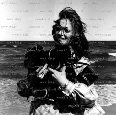 Irena Jarocka nad morzem podczas Festiwalu Piosenki...