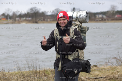 Mikoszewo. Maciej Boiński przeszedł ponad 1000 km....