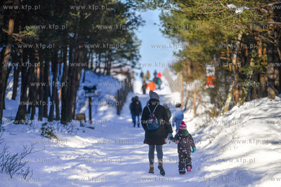 Zimowy spacer po plaży w Sobieszewie 13.02.2021 fot....