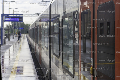 Dworzec PKP w Tczewie. Wagon składu Polregio. 26.08.2023...