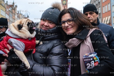 Gdańsk. 28. Finał WOŚP. Nz. Aleksandra Dulkiewicz...