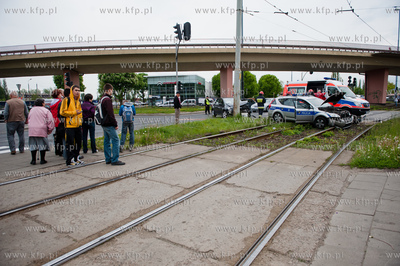 Gdansk. Skrzyzowanie ulic Siennickiej oraz Dlugie Ogrody....