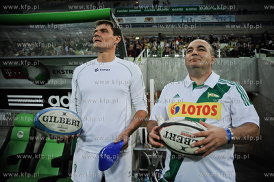 Gdansk. PGE Arena. Mecz ekstraklasy rugby. Derby trojmiasta...