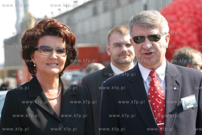 Uroczystosci chrztu samochodowca "Amber Arrow" zbudowanego...