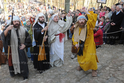 W scenerii Kaszubskiej Golgoty zostala odegrana Inscenizacja...