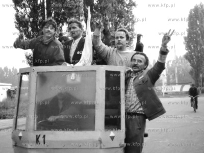 Gdansk. Strajk w Stoczni Gdanskiej im. Lenina. 
08.1988
fot....