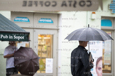 Deszczowe pierwsze dni lata w Sopocie.24.06.2021...