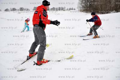 Stok narciarski w Przywidzu na Kaszubach. Na miejscu...