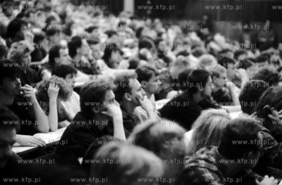 Strajk studencki na Uniwerytecie Gdanskim w Gdansku....