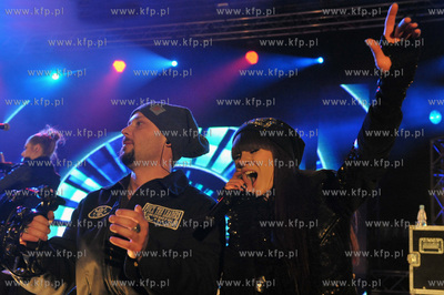 Zabawa sylwestrowa na Targu Weglowym w Gdansku. Na...