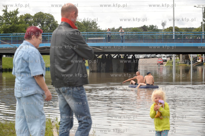 Gdańsk Wrzeszcz  po intensywnych opadach deszczu....