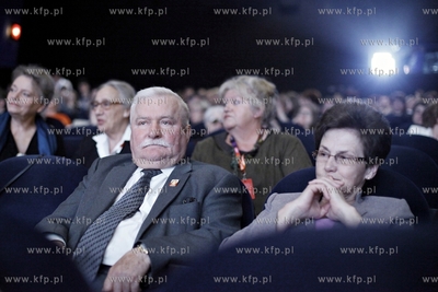 37 Gdynia Film Festival. Nz Lech Walesa z zona Danuta...