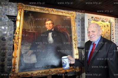 Gdansk.Dwor Artusa. Przekazanie portretu kupca gdanskiego...