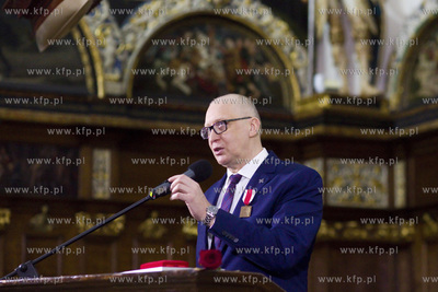 Gdańsk. Dwór Artusa. Wręczenie nagród Świadek...