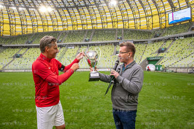Stadion Gdańsk. Mecz towarzyski drużyn piłkarskich...