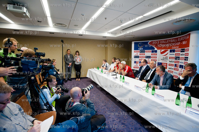 Gdansk. Hotel Mercure. Konferencja prasowa poprzedzajaca...