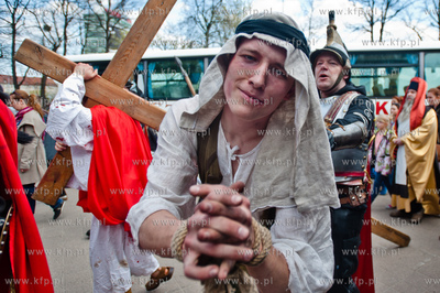 Wielki Piatek. Misterium Meki Panskiej na ulicach Gdanska....