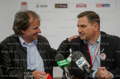 Gdansk. Historyczna sala BHP. Konferencja prasowa poprzedzajaca...