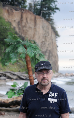 Plaza przy klifie w Gdyni Orlowie. Ekipa filmowego...