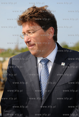 Gdansk Letnica. Teren budowy stadionu pilkarskego PGE...