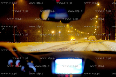 Zima zaatakowala ponownie. Nz. zasniezona Obwodnica...