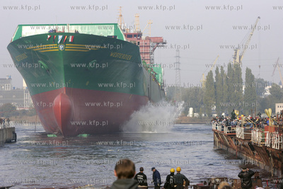 Stocznia Gdansk. S.A. Wodowanie statku WESTERDIEK,...
