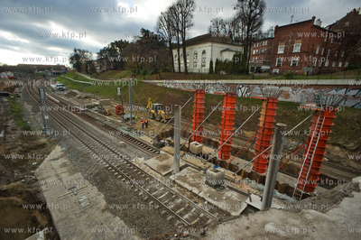 Budowa przystanku SKM Gdansk Srodmiescie. 5.11.2013...